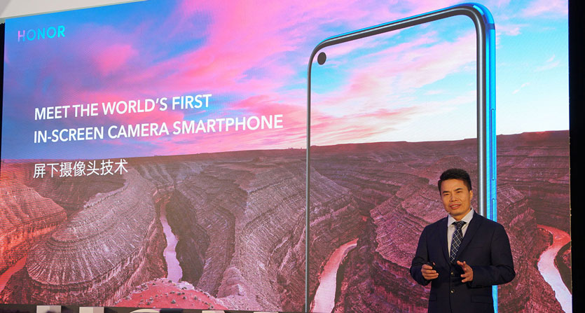 Huawei показала дырявый смартфон Honor View 20
