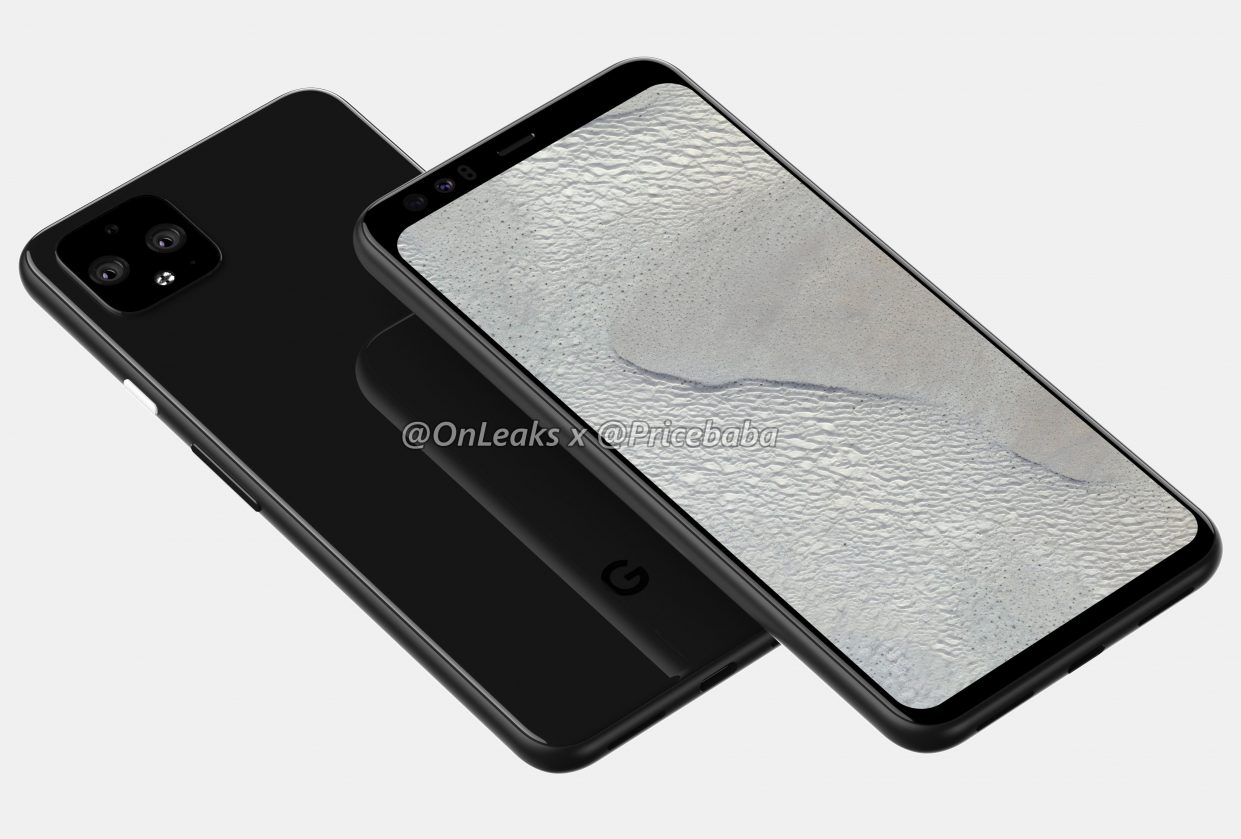 Появились первые качественные рендеры Google Pixel 4