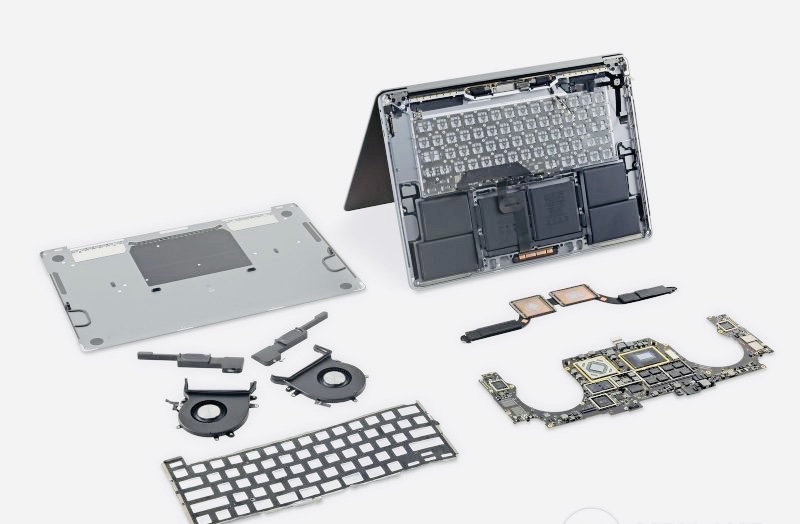 iFixit разобрали 16-дюймовый MacBook Pro. Его очень сложно починить