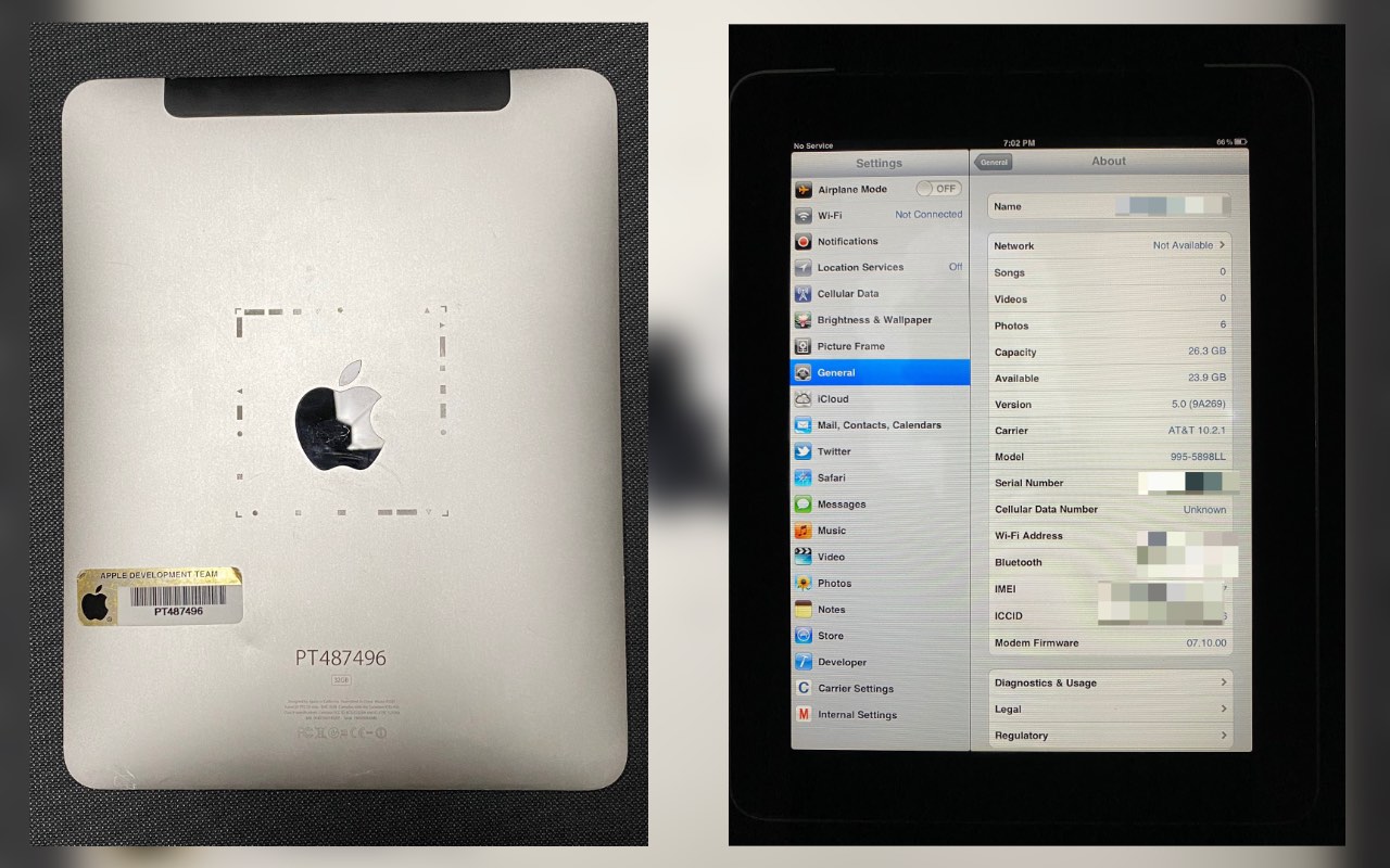 Посмотрите на прототип первого iPad с секретными настройками