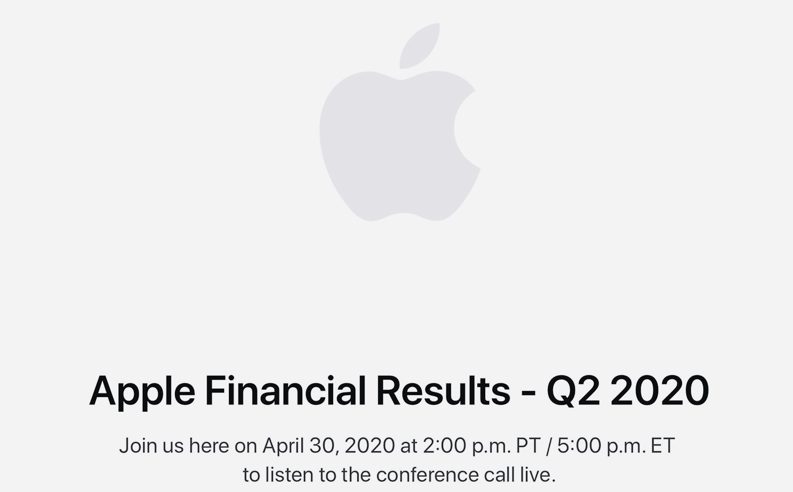 Apple расскажет о финансовых успехах 30 апреля
