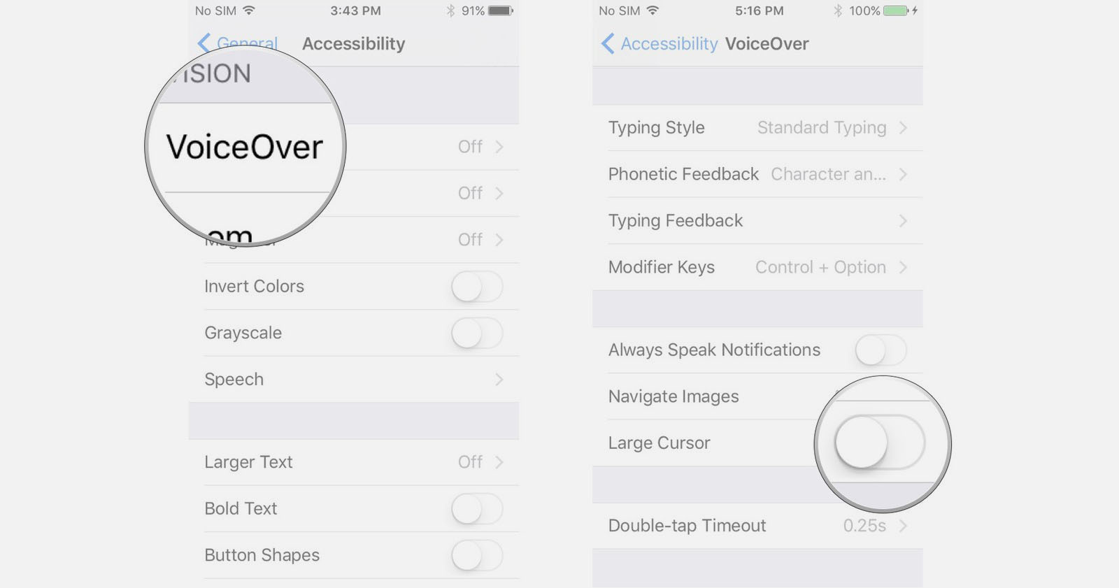 accessibility ios10 voiceover large cursor screens 02