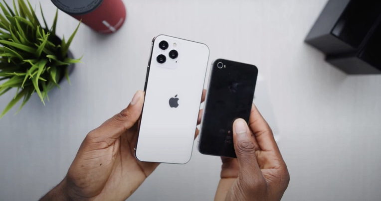 Макет iPhone 12 с iOS 14 показали на видео и сравнили с iPhone 4