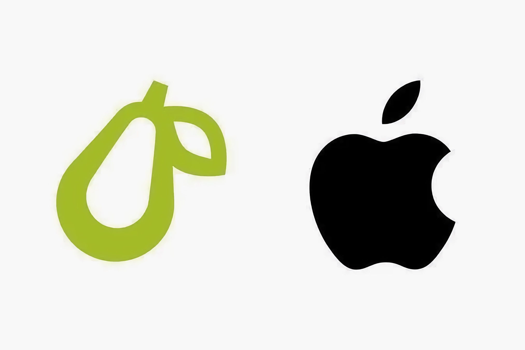Apple подала в суд на компанию с логотипом груши. Она якобы похожа на логотип Apple