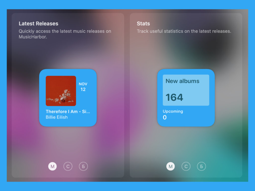 Best Widgets for macOS Big Sur- musicharbor