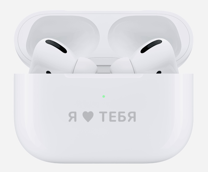 Теперь на российском сайте Apple можно заказать гравировку AirPods и Apple Pencil