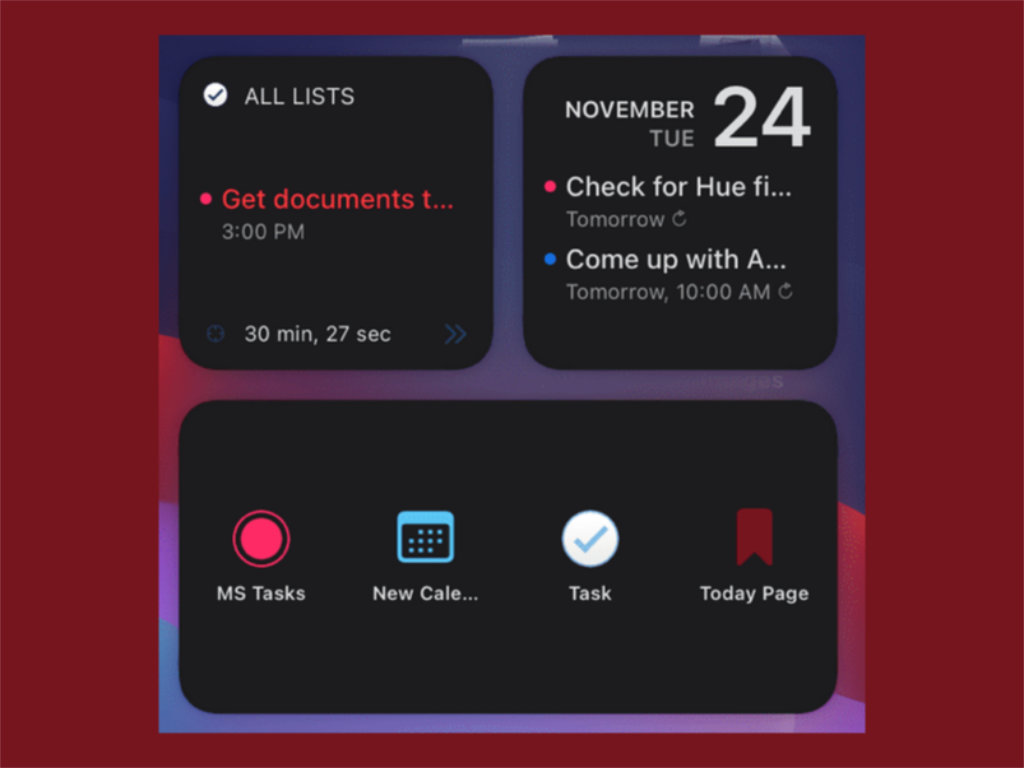 Best Widgets for macOS Big Sur- good task