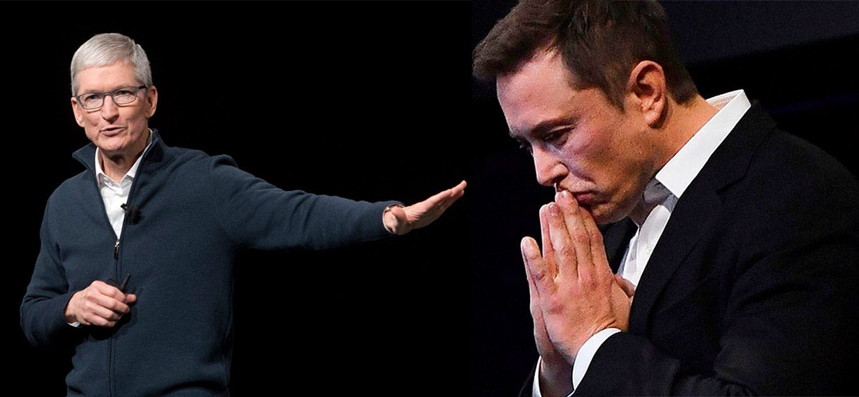 Илон Маск предложил Apple купить Tesla за 65 млрд долларов. Тим Кук отказался