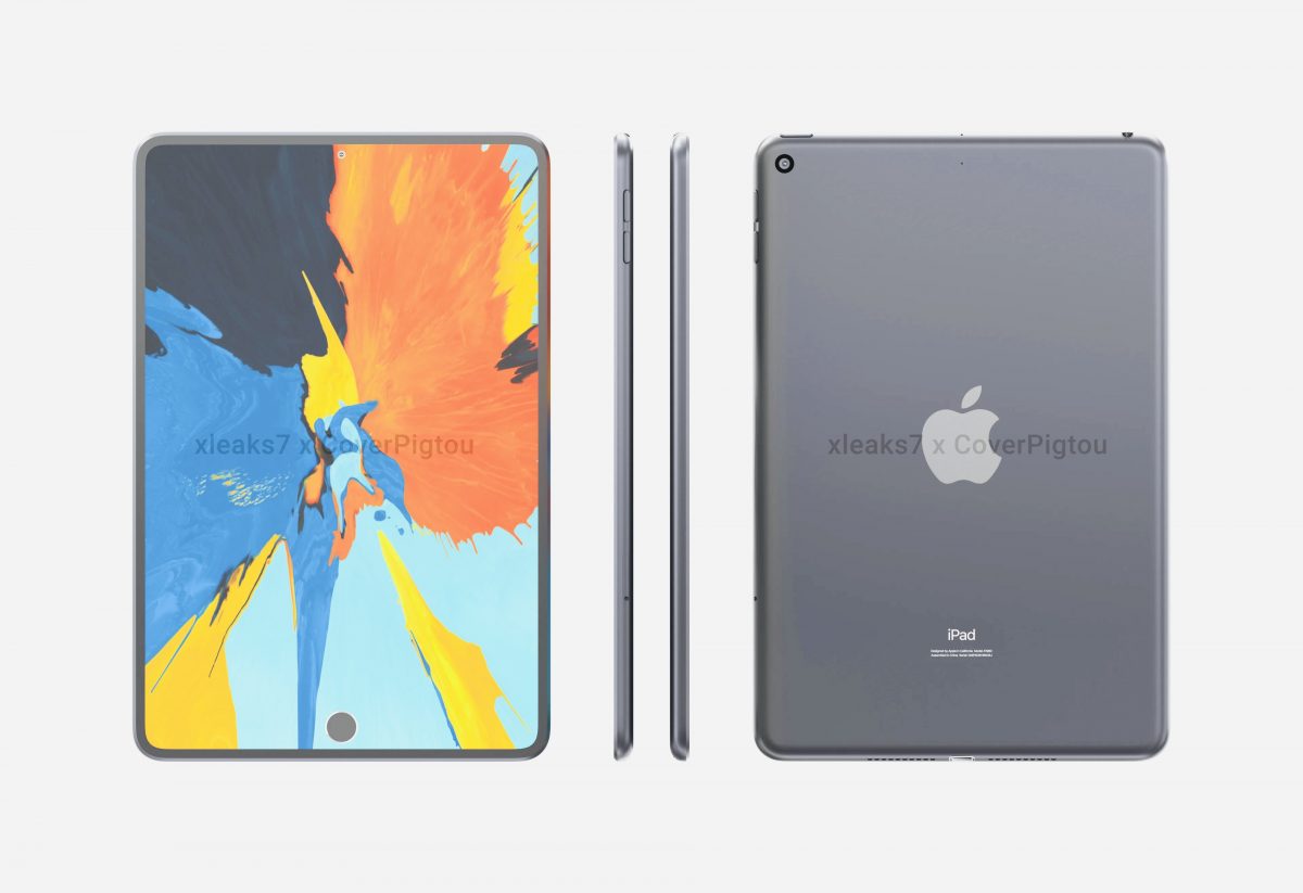 Появились рендеры iPad mini 6 с Touch ID под экраном