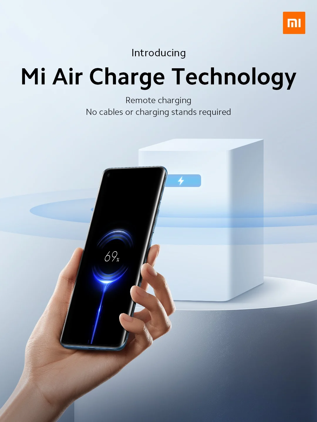 Xiaomi представила беспроводную технологию Mi Air Charge, которая заряжает устройства на расстоянии