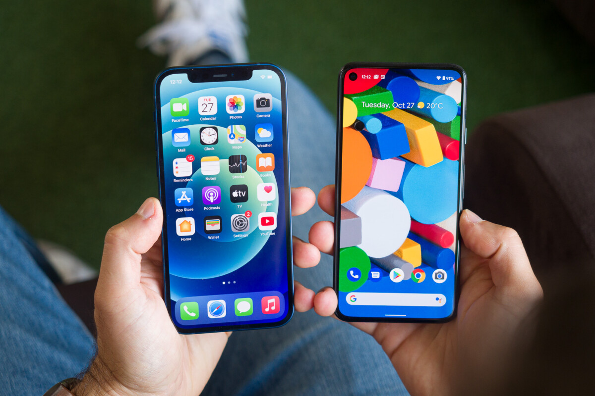 pixel 6 vs iphone 13 фото