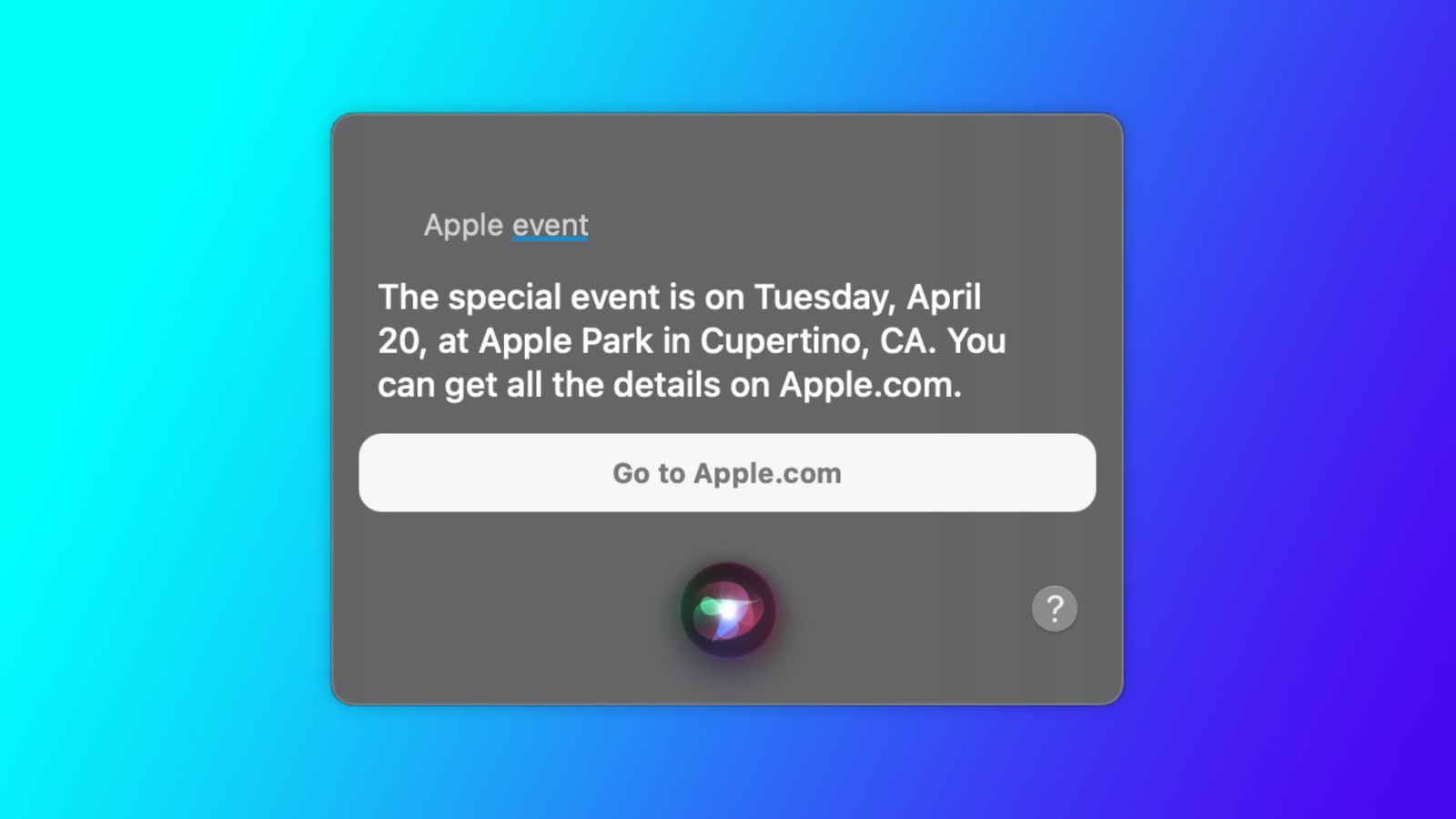 Siri раскрыла дату весенней презентации Apple