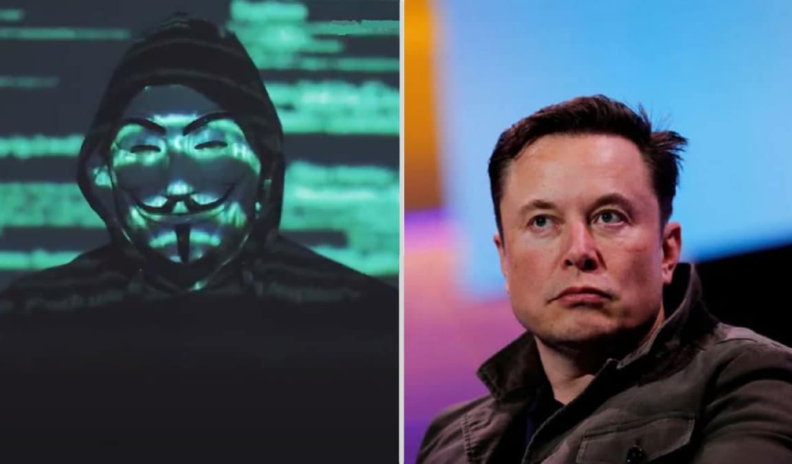 Хакеры Anonymous объявили войну Илону Маску из-за его твитов про биткоин