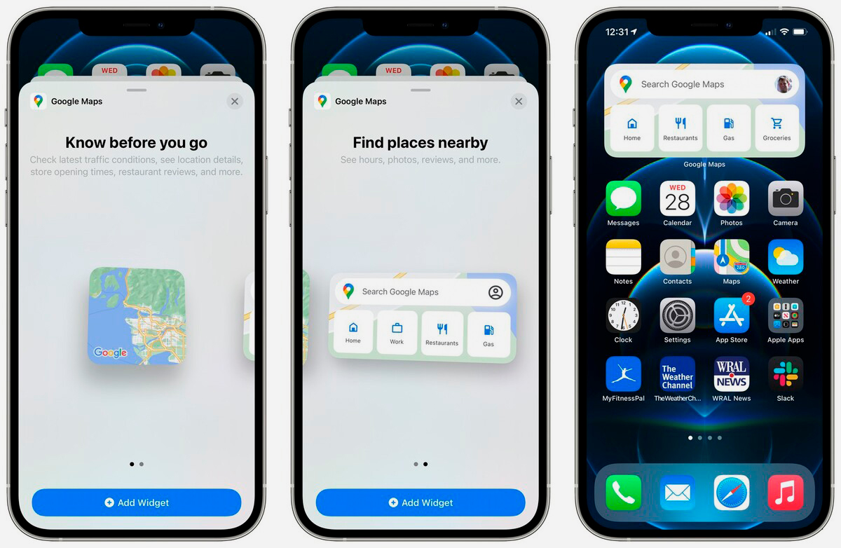 Спустя год Google добавила виджеты в Google Карты для iPhone