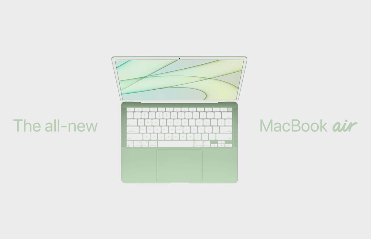 Новый MacBook Air получит цветной корпус, процессор M2 и белые рамки вокруг экрана
