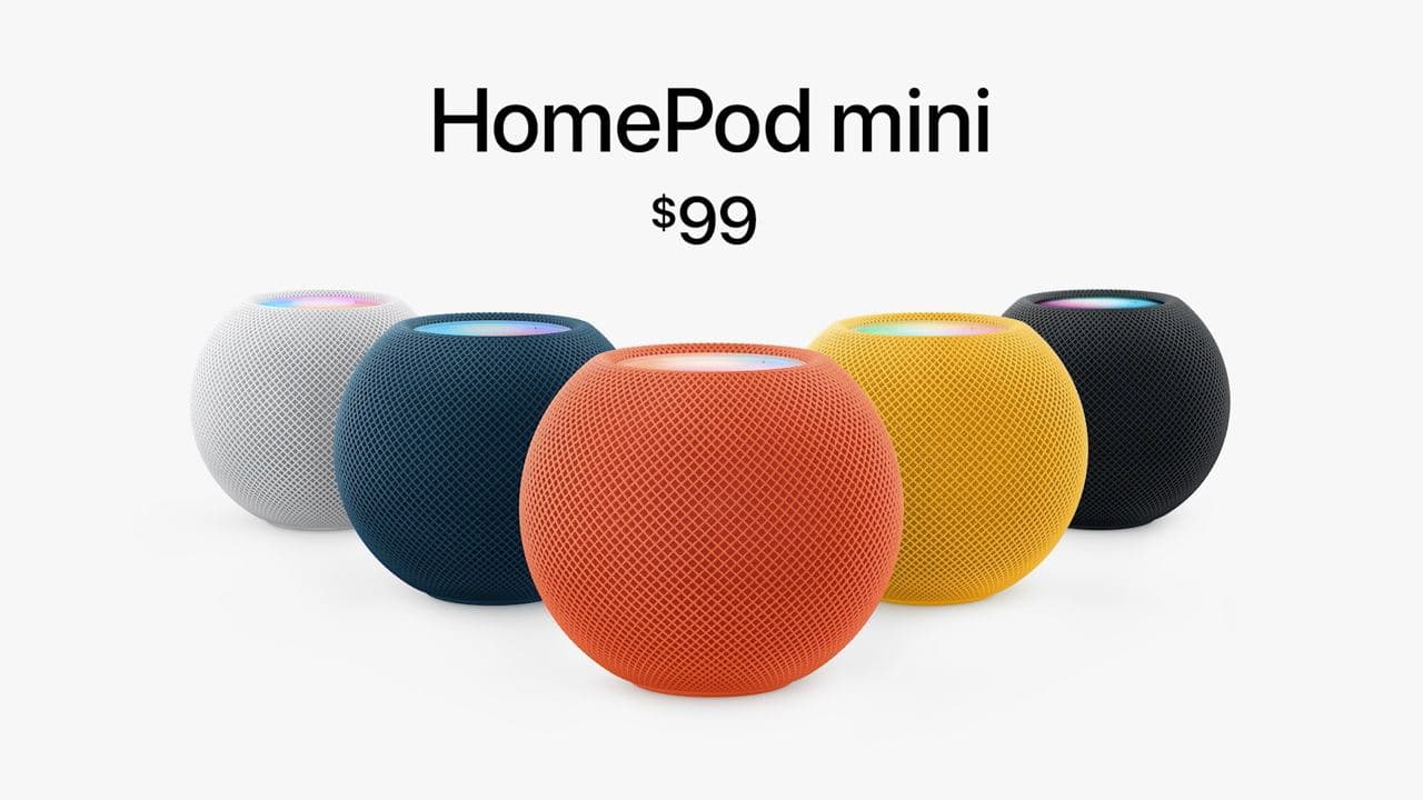 Apple представила HomePod mini в пяти новых цветах