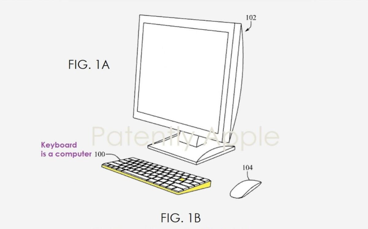 Apple запатентовала компьютер Mac в корпусе клавиатуры