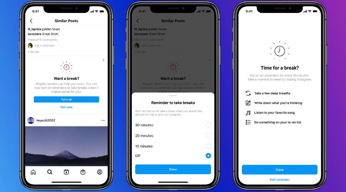 Instagram теперь просит сделать перерыв, если слишком долго сидеть в приложении