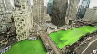 В Чикаго покрасили реку в зелёный цвет (специально). Всё из-за Патрика