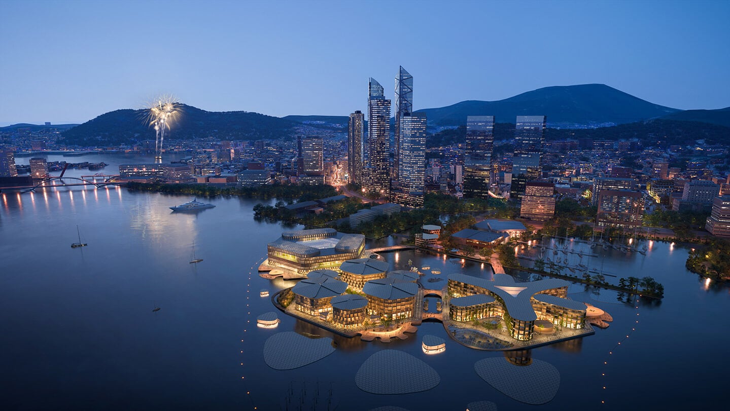 Это первый плавучий город в мире. Как выглядит новый проект Южной Кореи на 100 тысяч жителей