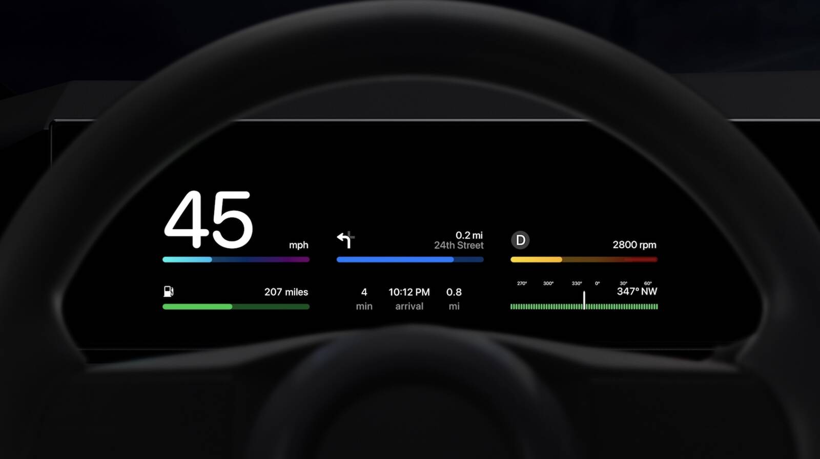 Apple представила полностью обновленный CarPlay. Он заменяет приборную панель и кнопки управления авто