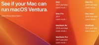 Какие Mac поддерживают macOS 13 Ventura