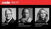 Тим Кук, Джони Айв и Лорен Пауэлл Джобс выступят на конференции Code в начале сентября