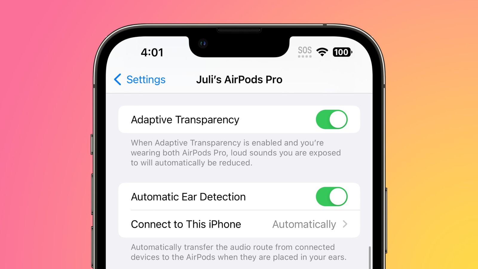 AirPods Pro получат продвинутый режим прозрачности из AirPods Pro 2 с выходом iOS 16.1