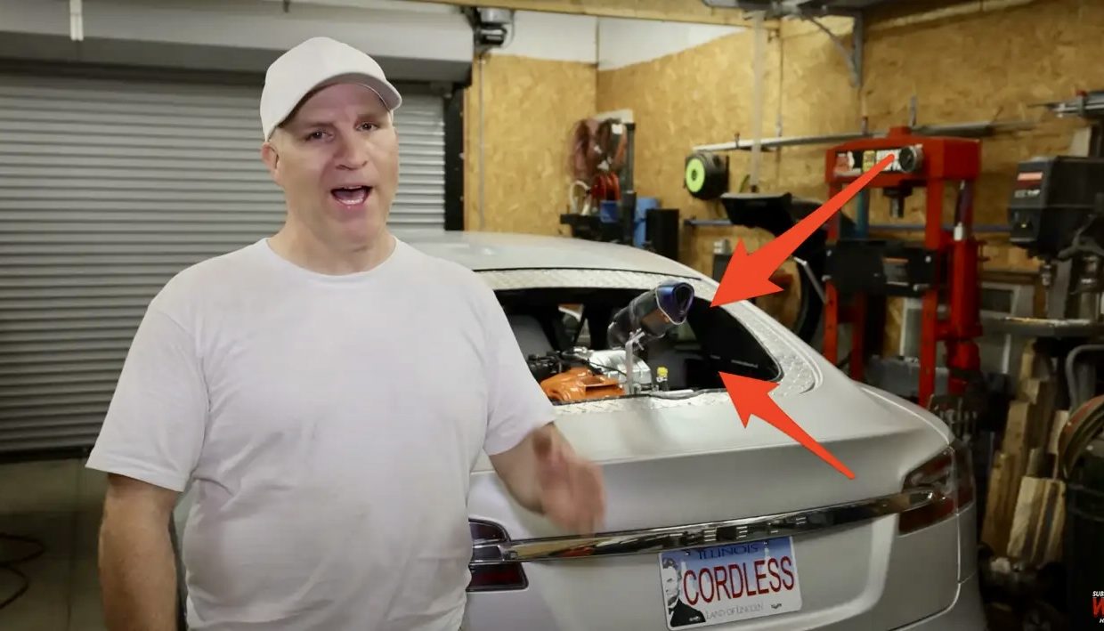 An American made the world’s first gasoline Tesla and drove almost