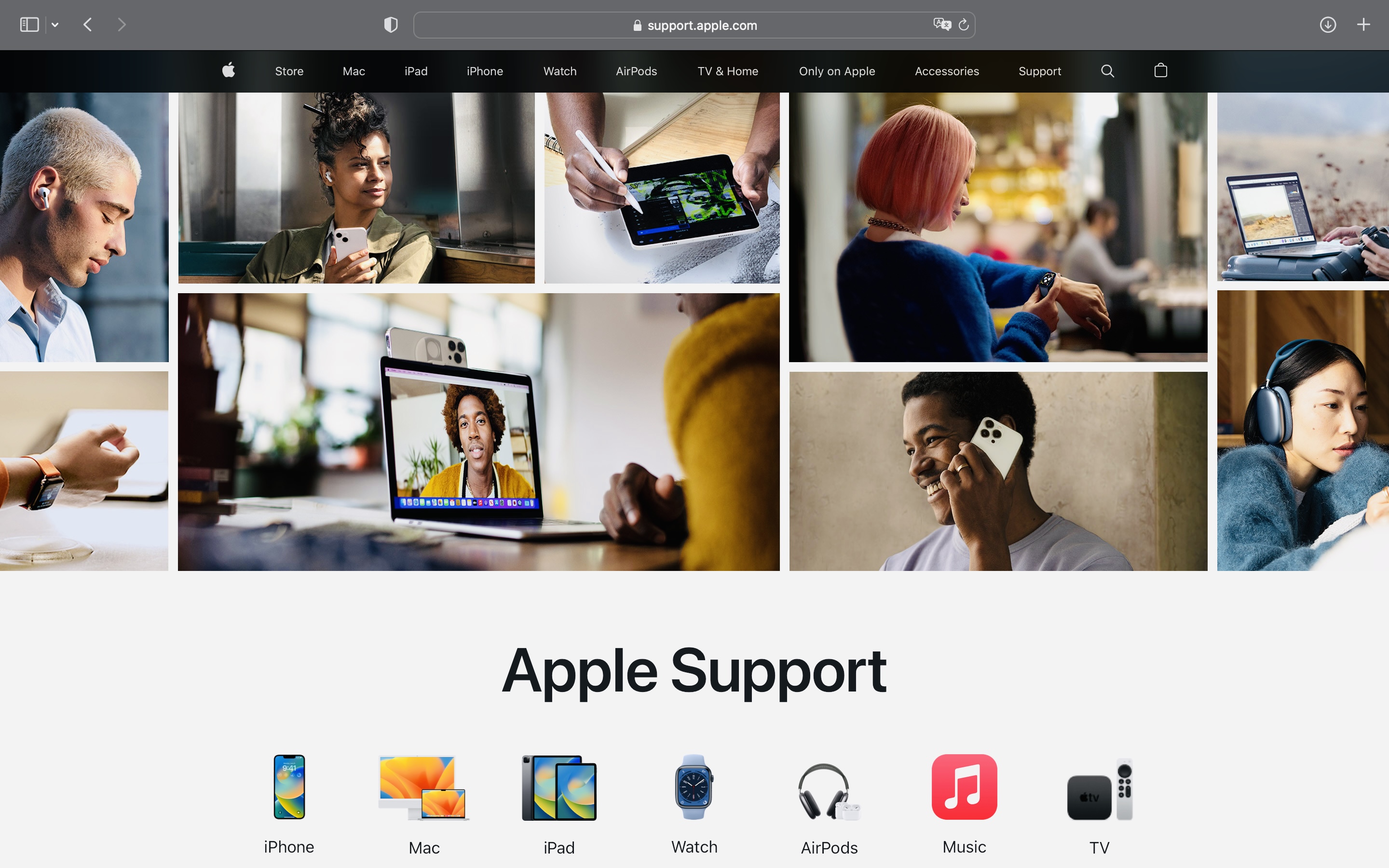 Apple полностью переделала дизайн сайта поддержки. Он стал гораздо удобнее