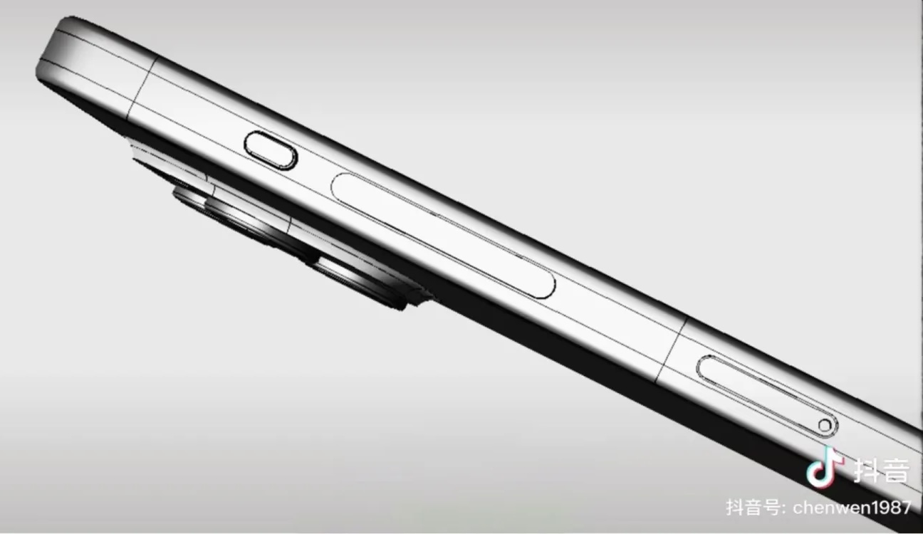 Появились чертежи iPhone 15 Pro с монолитной кнопкой регулировки громкости