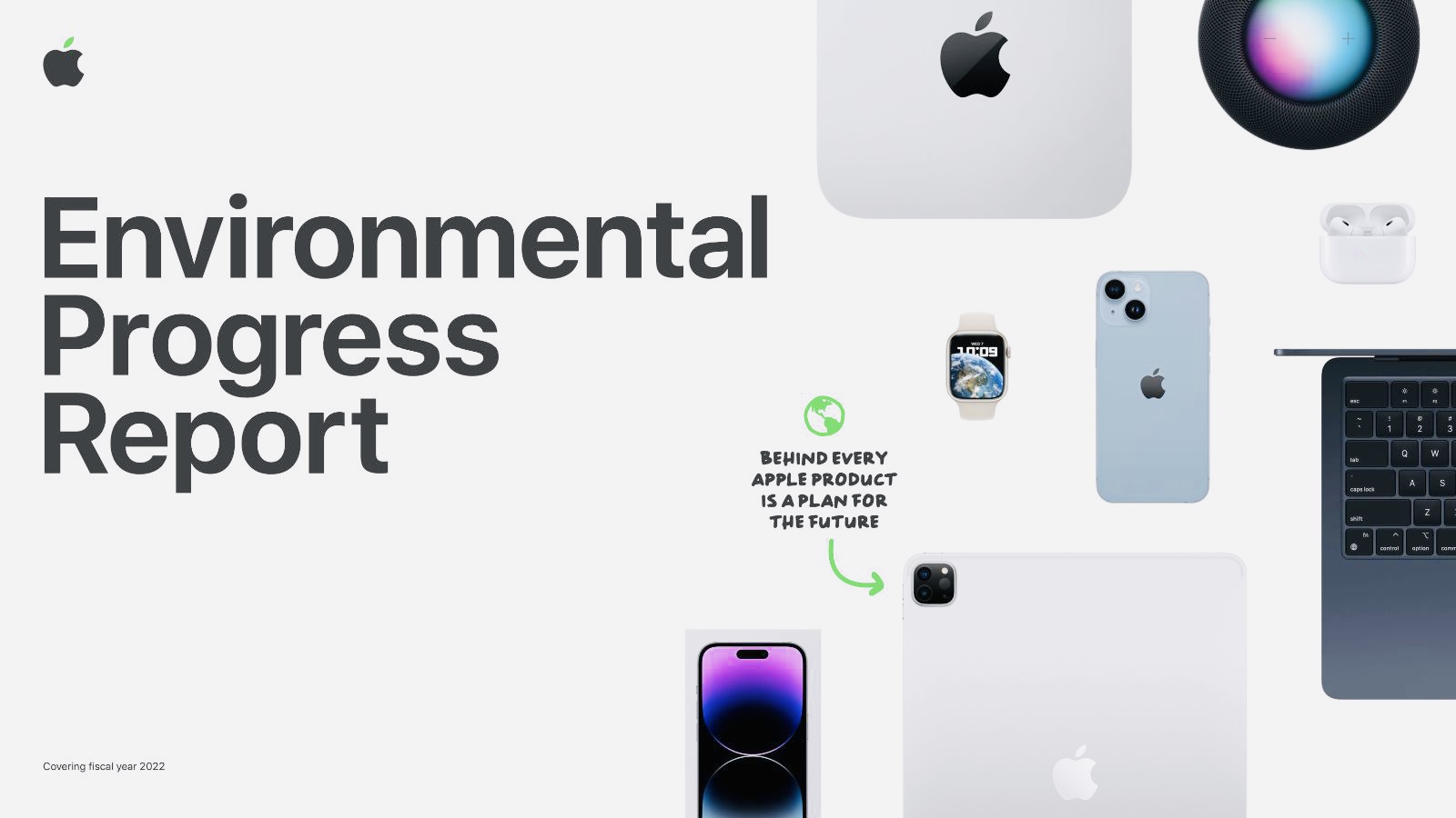 Apple рассказала, как помогает природе в 2023 году. Уменьшение пластика в упаковках, сокращение выбросов на 45%