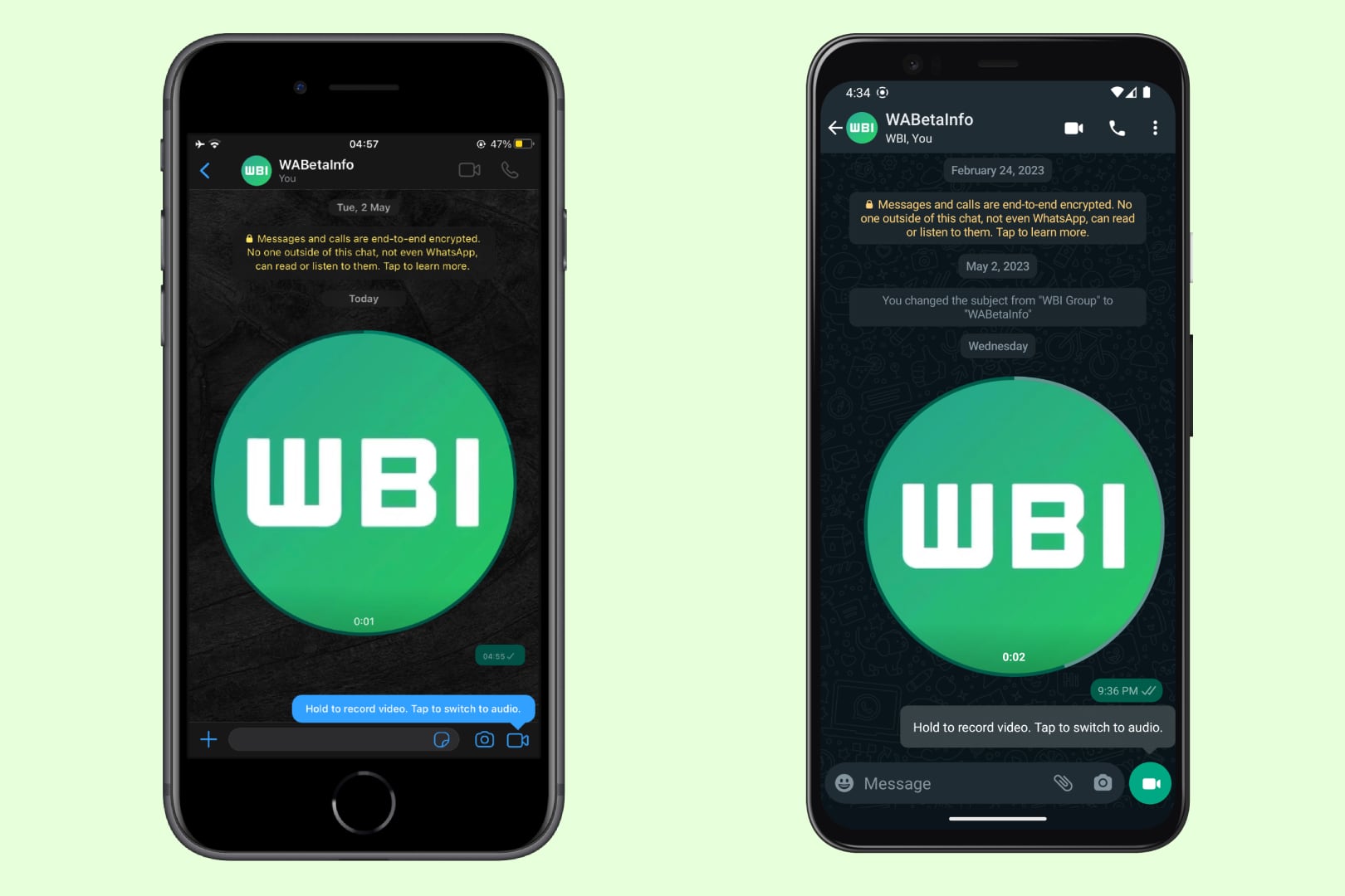 WhatsApp тестирует видеосообщения в виде кружков, как в Telegram