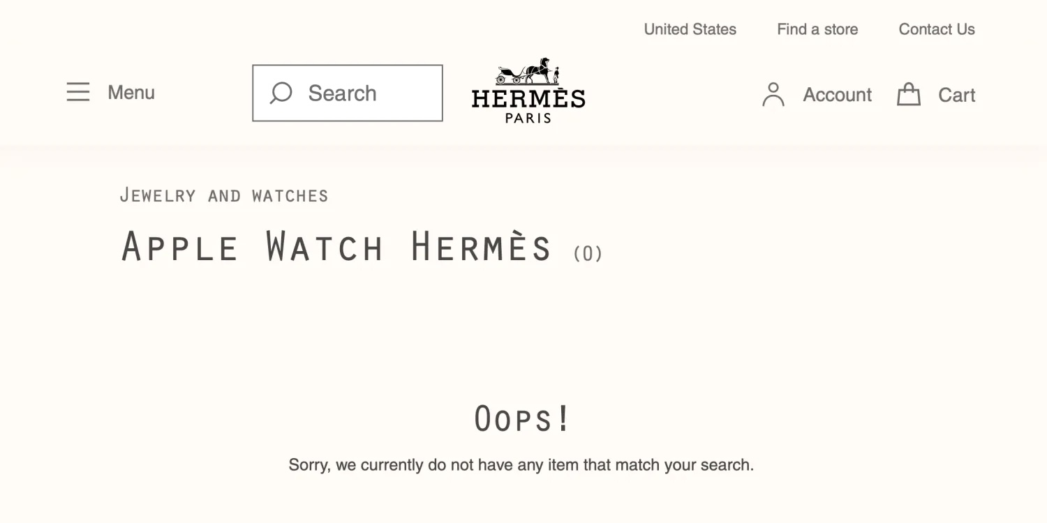 Hermés удалила все Apple Watch и ремешки со своего сайта перед презентацией 12 сентября