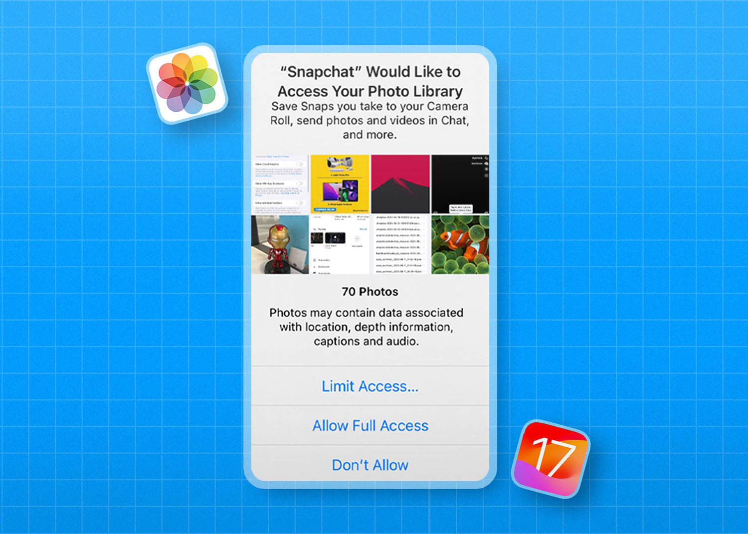 Как в iOS 17 закрыть доступ к вашим фото и видео для всех приложений. Защищаем данные