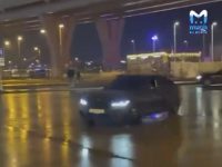В Санкт-Петербурге BMW влетела в столб во время дрифта, айфон сам предложил вызвать службу спасения