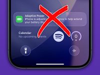 Как в iOS 26 убрать уведомления о включении адаптивного режима питания