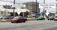 Tesla-Robotaxi-trailing-safety-monitor-cars Tesla запустила беспилотное роботакси без оператора в салоне. Теперь он просто сидит в соседней машине